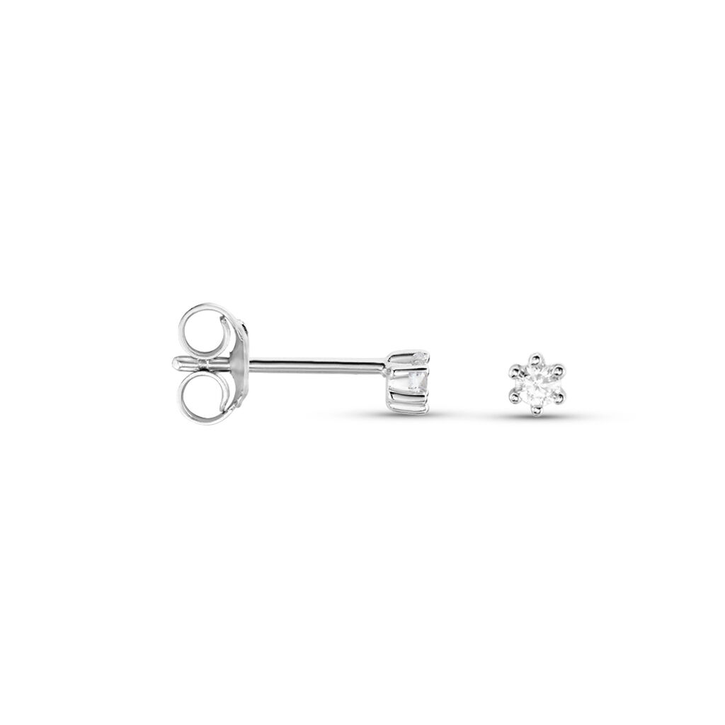 Boucles D'oreilles Puces Allison Argent Blanc Oxyde De Zirconium - Boucles d'oreilles fantaisie Femme | Histoire d’Or