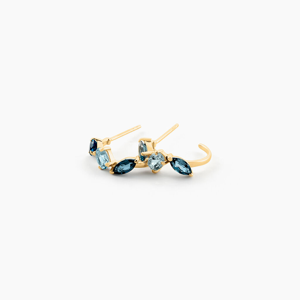 Créoles Printemps Précieux Or Jaune Topaze - Boucles d'oreilles créoles Femme | Histoire d’Or