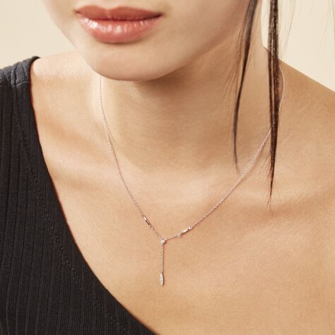 Collier Bormana Argent Blanc Oxyde De Zirconium - Colliers fantaisie Femme | Histoire d’Or