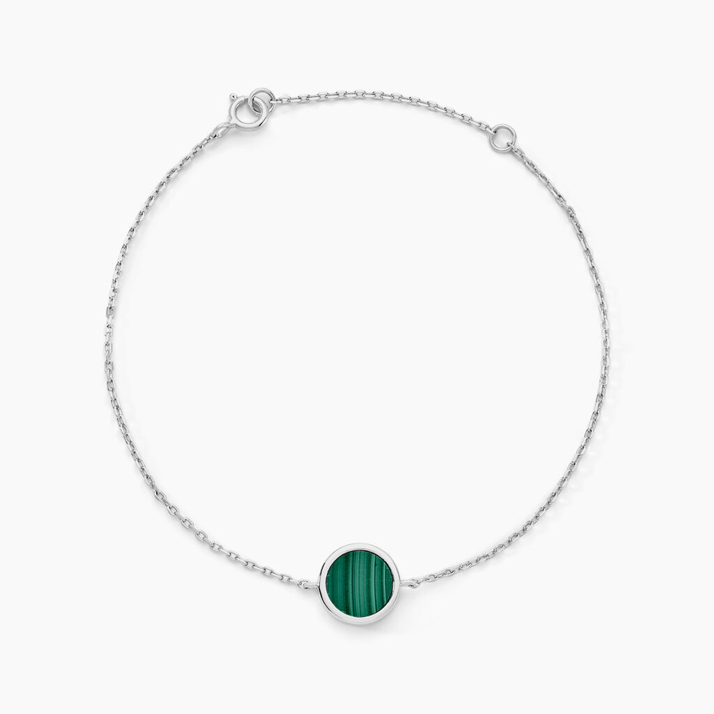 Bracelet Lunatique Argent Blanc Malachite Onyx - Bracelets Femme | Histoire d&rsquo;Or