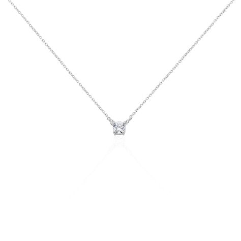 Collier Ponama Or Blanc Oxyde De Zirconium - Colliers Femme | Histoire d’Or