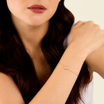 Bracelet Maurie Argent Dor&eacute; A L'Or 750/1000 Oxyde De Zirconium - Bracelets Femme | Histoire d&rsquo;Or