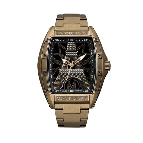 Montre Montignac Tonneau Noir - Nouveautés Homme | Histoire d’Or
