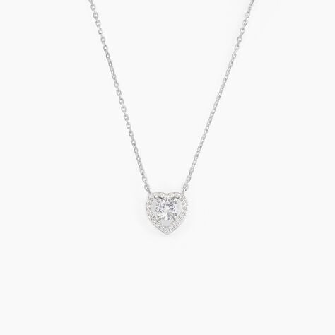 Collier Suzon Argent Blanc Oxyde De Zirconium - Colliers fantaisie Femme | Histoire d&rsquo;Or