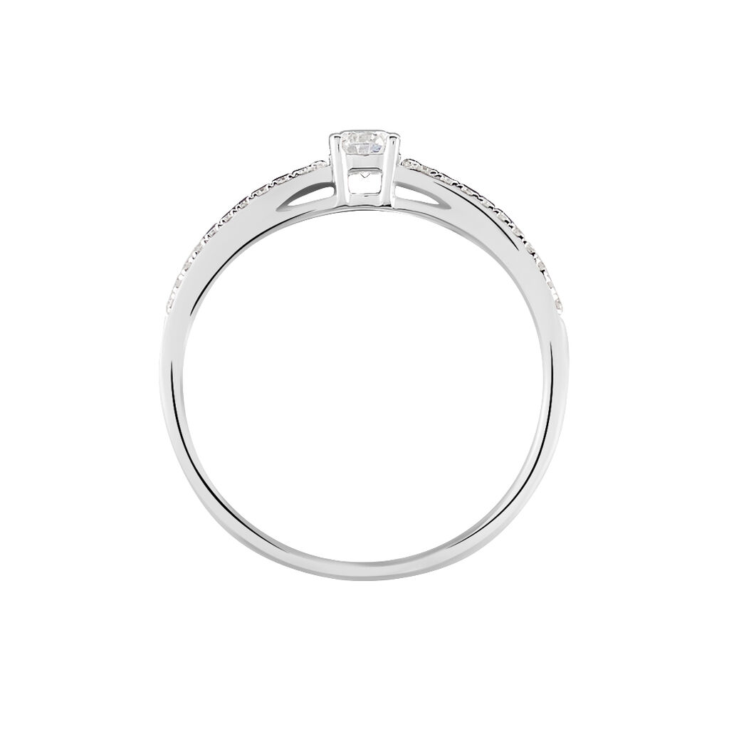 Bague Solitaire Katalina Or Blanc Diamant - Bagues solitaires Femme | Histoire d’Or