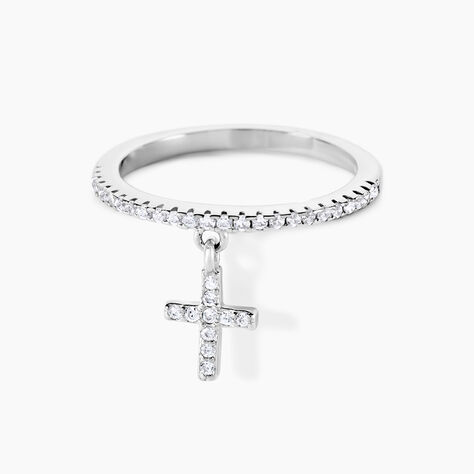 Bague Gorane Argent Blanc Oxyde De Zirconium - Bagues avec pierre Femme | Histoire d’Or