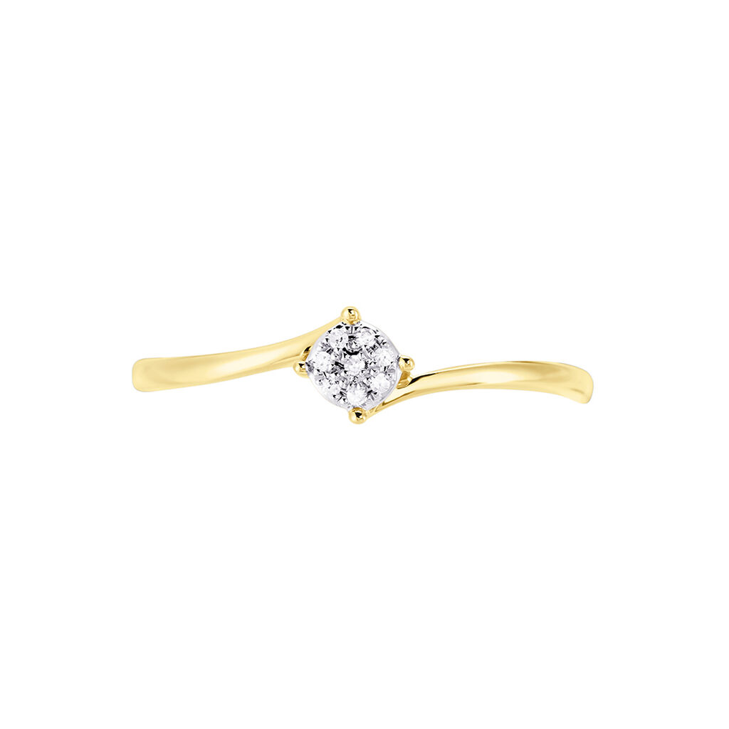 Bague Lysia Or Jaune Diamant - Bagues avec pierre Femme | Histoire d’Or