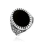 Bague Thimeo Argent Blanc Onyx - Bagues solitaires Homme | Histoire d&rsquo;Or