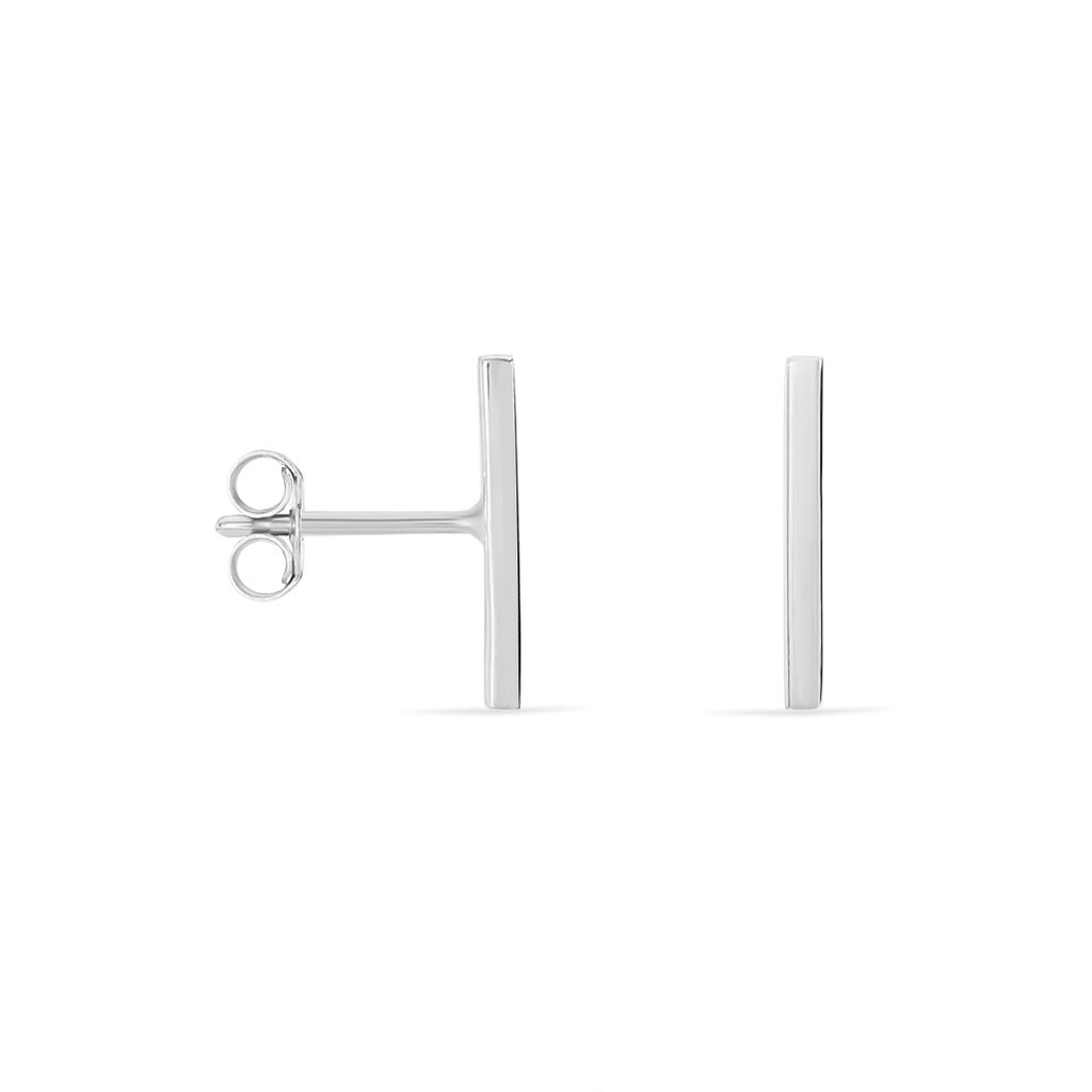Boucles D'oreilles Puces Tullia Argent Blanc - Boucles d'oreilles fantaisie Femme | Histoire d’Or