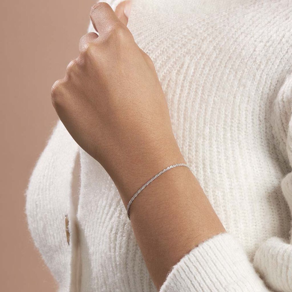 Bracelet Helaine Argent Blanc - Bracelets chaîne Femme | Histoire d’Or