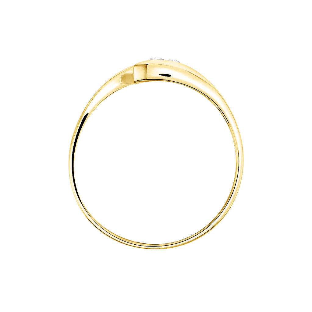 Bague Solitaire Camilia Or Jaune Oxyde De Zirconium - Bagues solitaires Femme | Histoire d&rsquo;Or