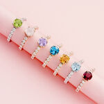 Bague Or Blanc Monroe P&eacute;ridot Oxydes De Zirconium - Bagues solitaires Femme | Histoire d&rsquo;Or