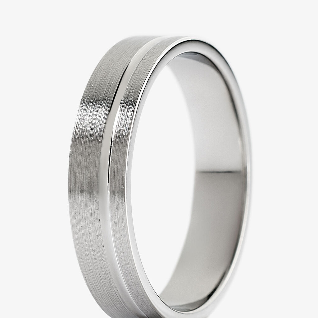 Alliance Berker Palladium Blanc - Alliances Unisex | Histoire d&rsquo;Or
