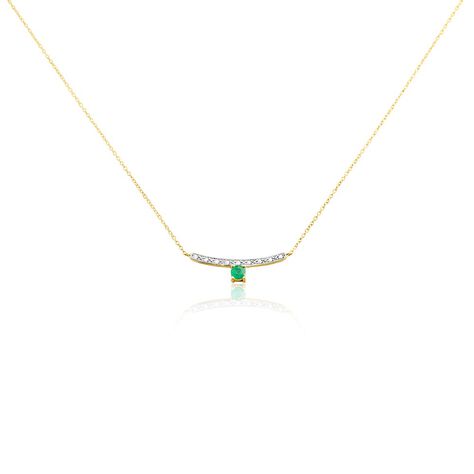 Collier Emeald Is The New Black Or Jaune Emeraude Diamant - Colliers Femme | Histoire d’Or