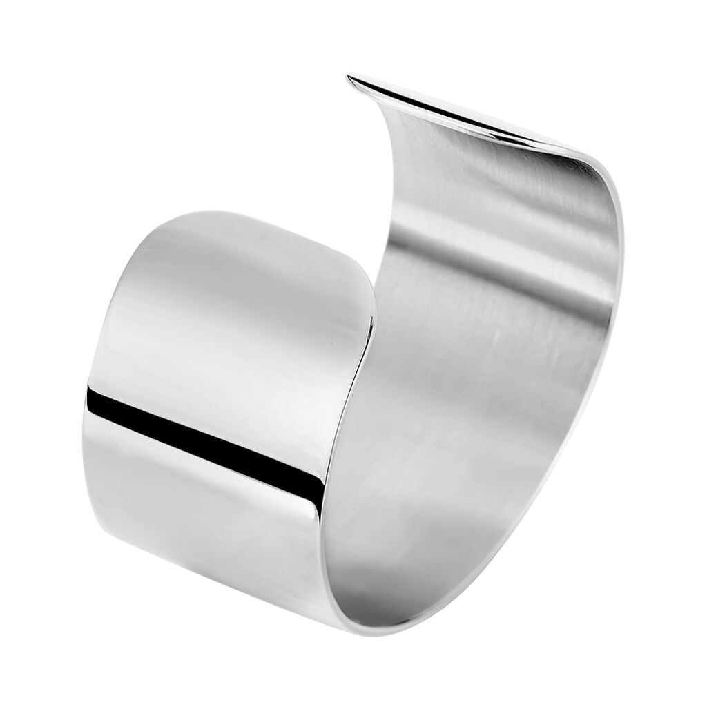 Bracelet Jonc Karine Acier Blanc - Bracelets joncs Femme | Histoire d&rsquo;Or