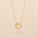 Collier Or Jaune Lazarus Oxyde De Zirconium - Colliers Femme | Histoire d&rsquo;Or