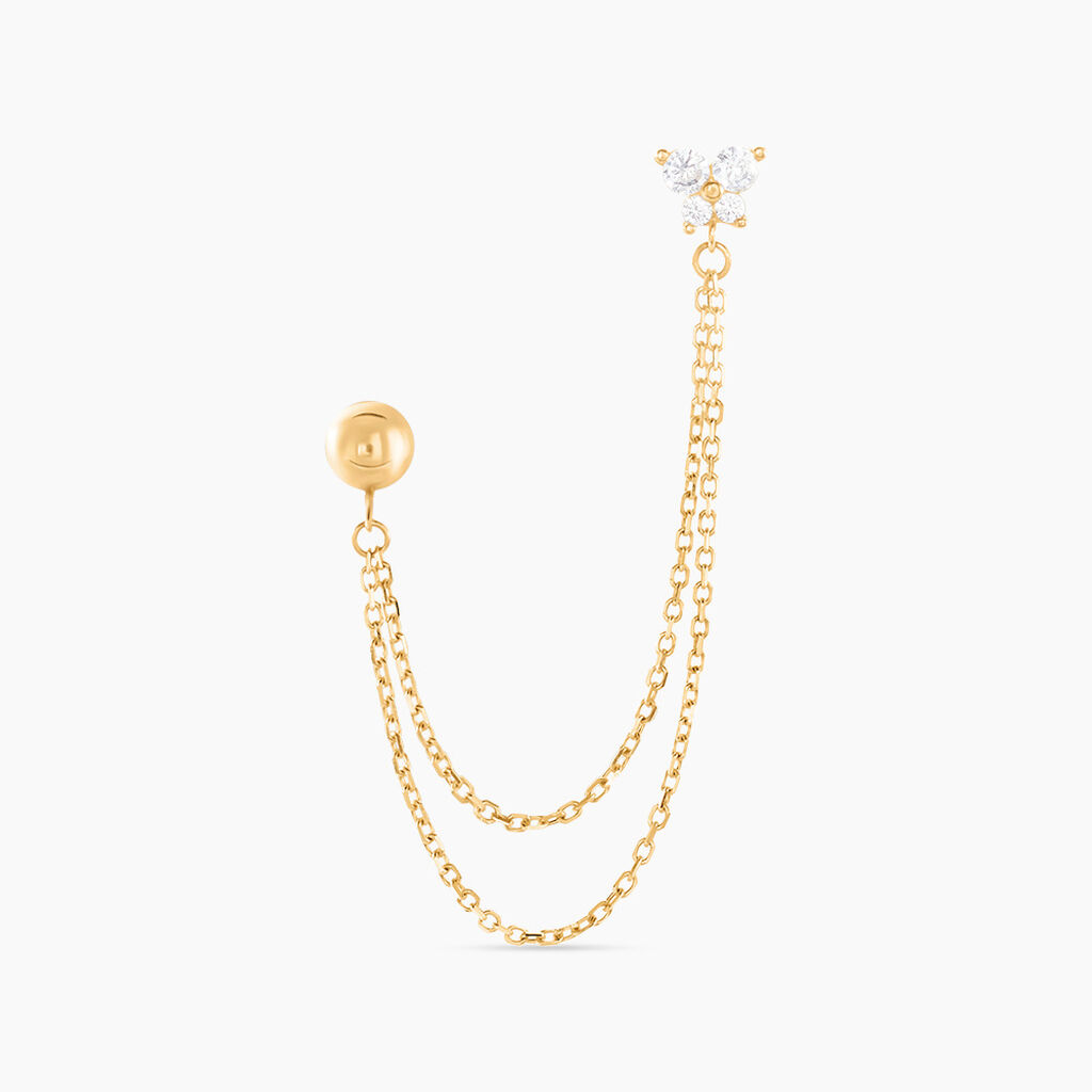Bijou D'oreille Unitairenat Or Jaune Oxyde De Zirconium - Ear cuffs Femme | Histoire d&rsquo;Or