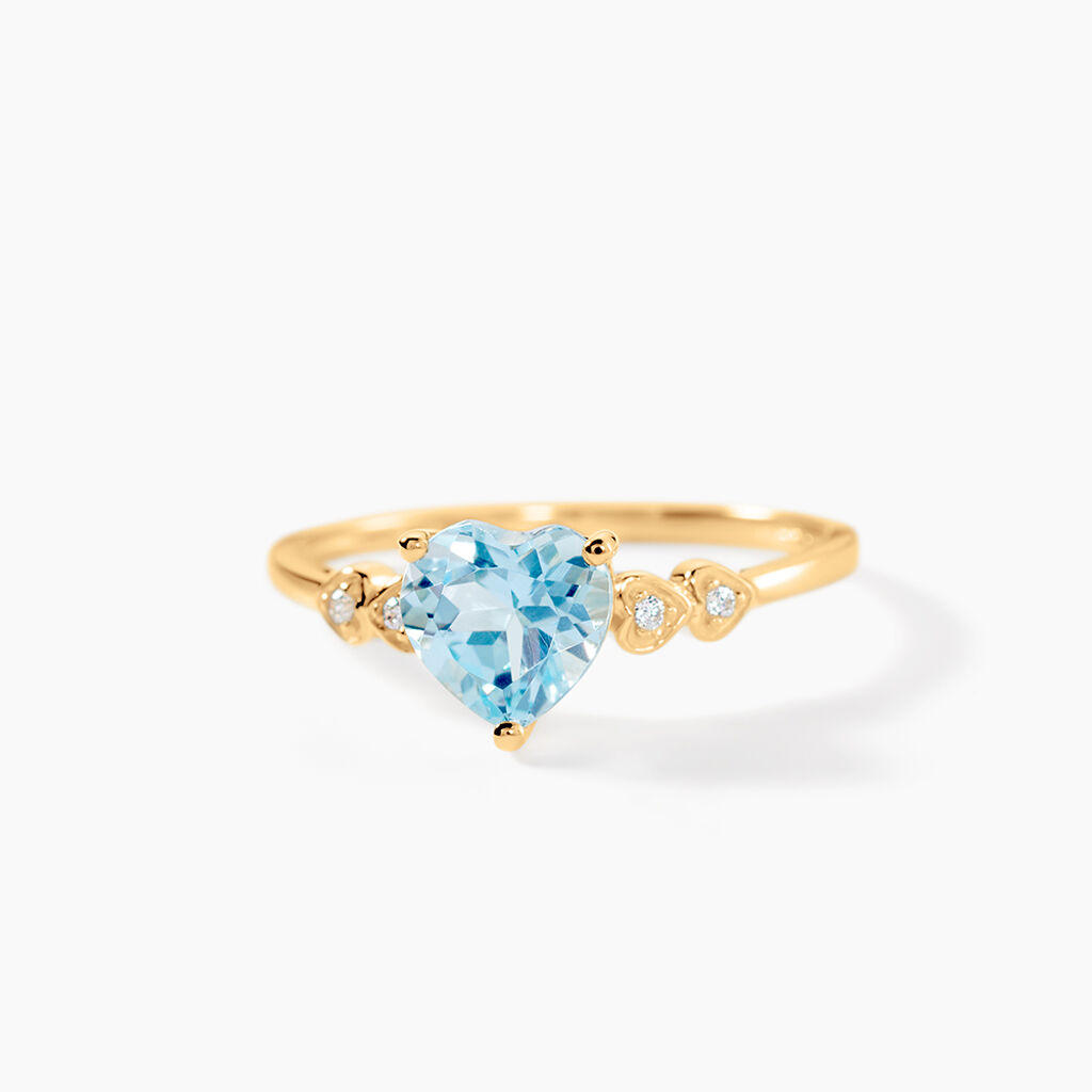 Bague Ashvin Or Jaune Topaze Et Oxyde - Bagues solitaires Femme | Histoire d&rsquo;Or