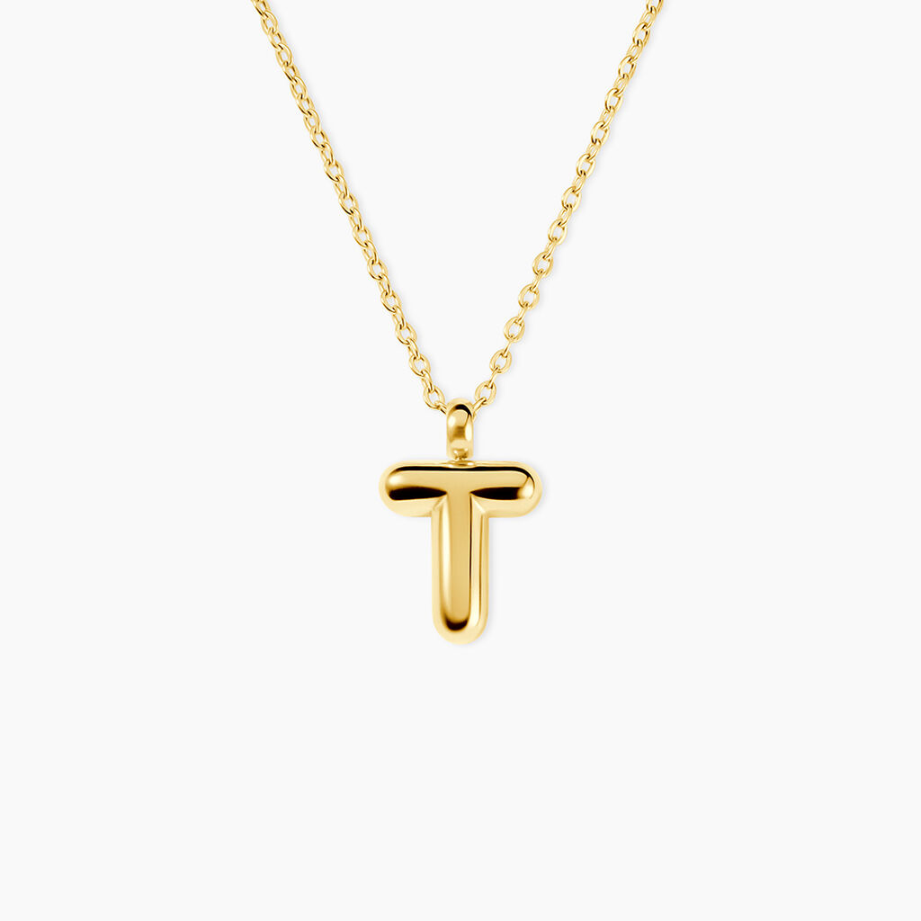 Collier Feliciane Acier Dor&eacute; - Cadeaux de naissance Femme | Histoire d&rsquo;Or