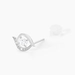 Boucles D'oreilles Puces Or Blanc Lydia Oxydes De Zirconium - Clous d'oreilles Femme | Histoire d&rsquo;Or