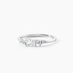 Bague Eclat D'Aurore Argent Blanc Oxyde De Zirconium - Bagues solitaires Femme | Histoire d&rsquo;Or