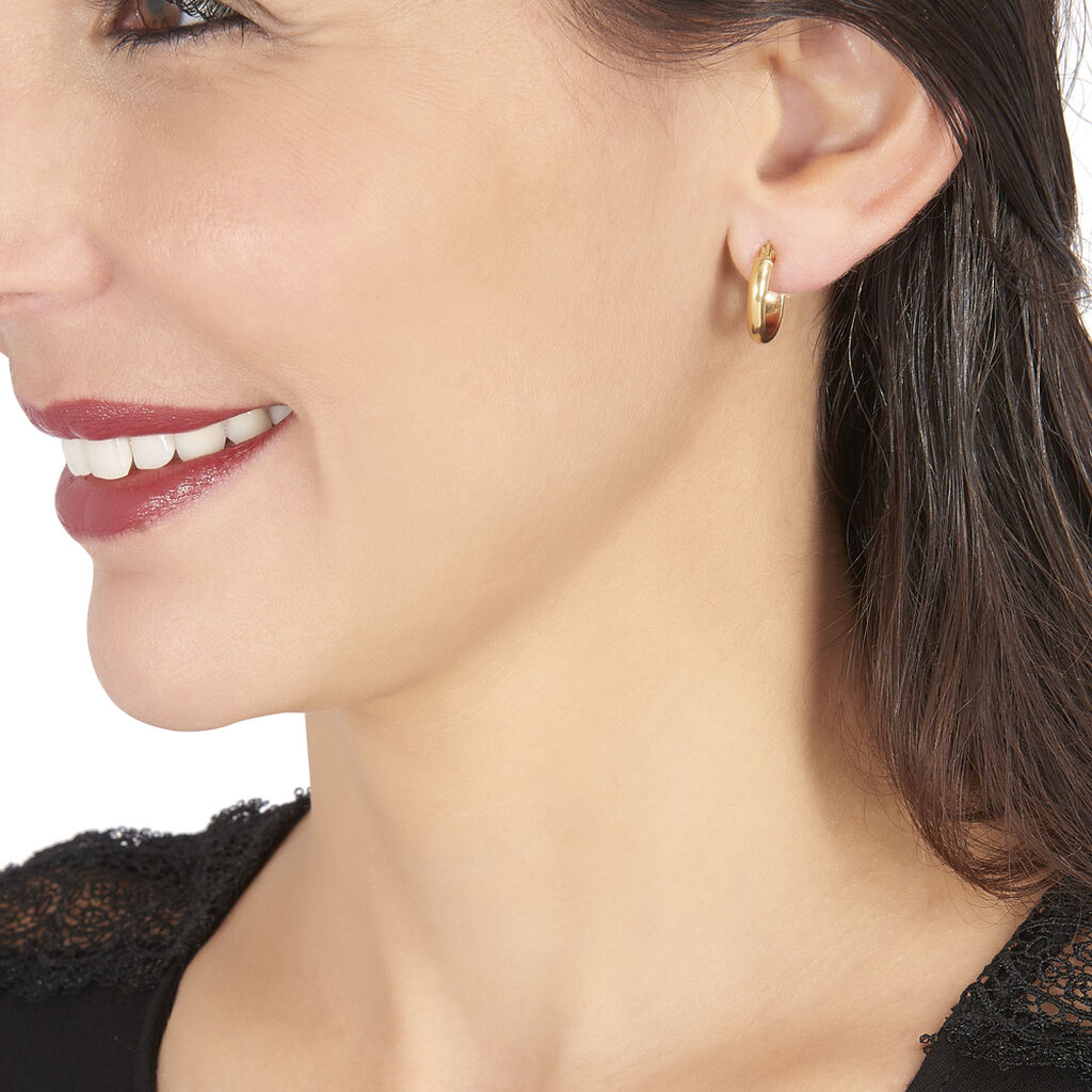 Créoles Shalana Or Jaune - Boucles d'oreilles créoles Femme | Histoire d’Or