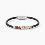 Bracelet Jourdan Caoutchouc Noir Agate - Bracelets Homme | Histoire d&rsquo;Or