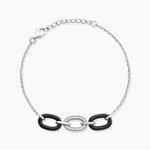 Bracelet Eulalie Argent Blanc C&eacute;ramique Et Oxyde De Zirconium - Bracelets Femme | Histoire d&rsquo;Or