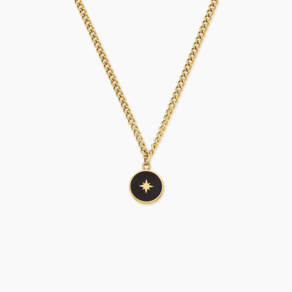 Collier Adelphine Acier Jaune - Bijoux sans pierre Femme | Histoire d&rsquo;Or