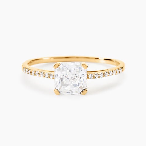 Bague Solitaire Or Jaune Beline Oxyde De Zirconium - Bagues solitaires Femme | Histoire d&rsquo;Or
