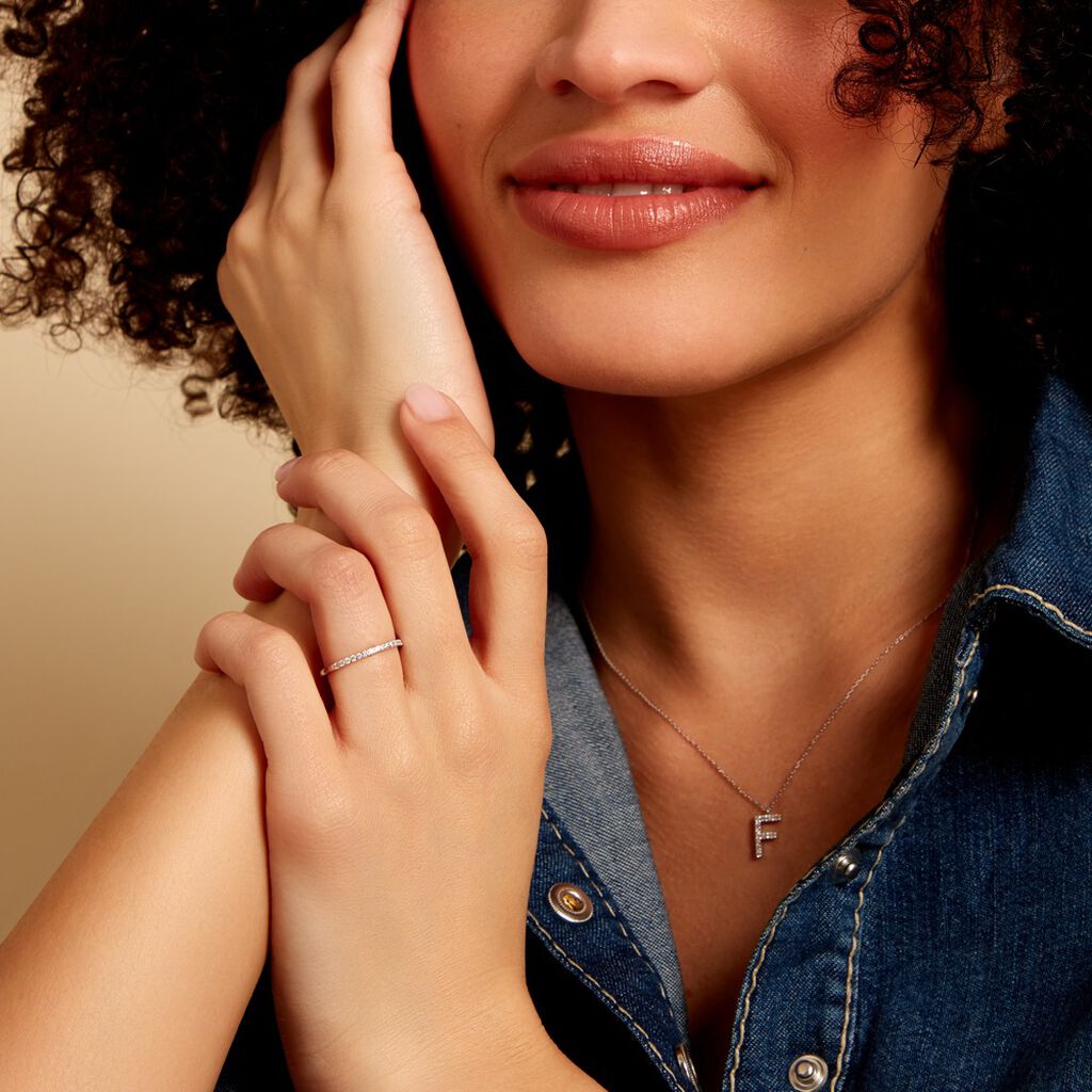 Bague Gizella Or Blanc Diamant - Alliances Femme | Histoire d’Or