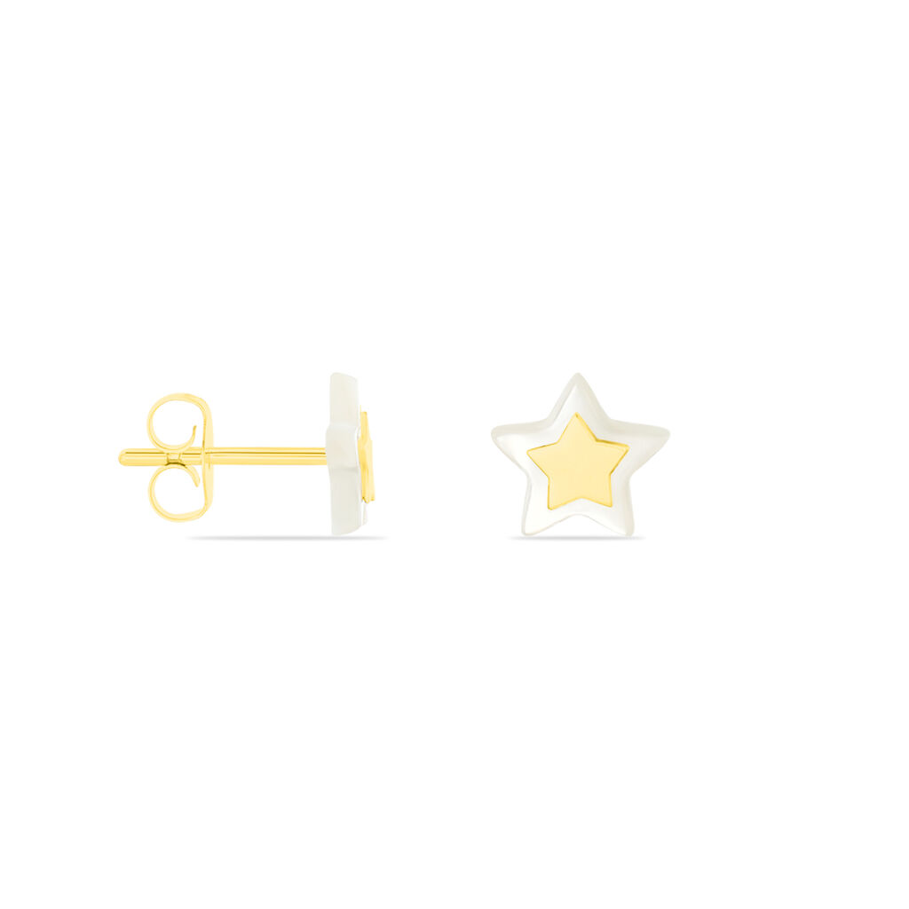 Boucles D'oreilles Puces Cleomelia Etoile Or Jaune - Clous d'oreilles Enfant | Histoire d’Or
