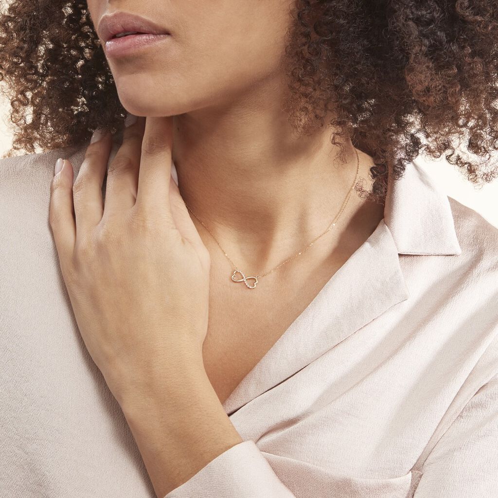 Collier Or Jaune Ilyas Oxyde De Zirconium - Colliers Femme | Histoire d’Or