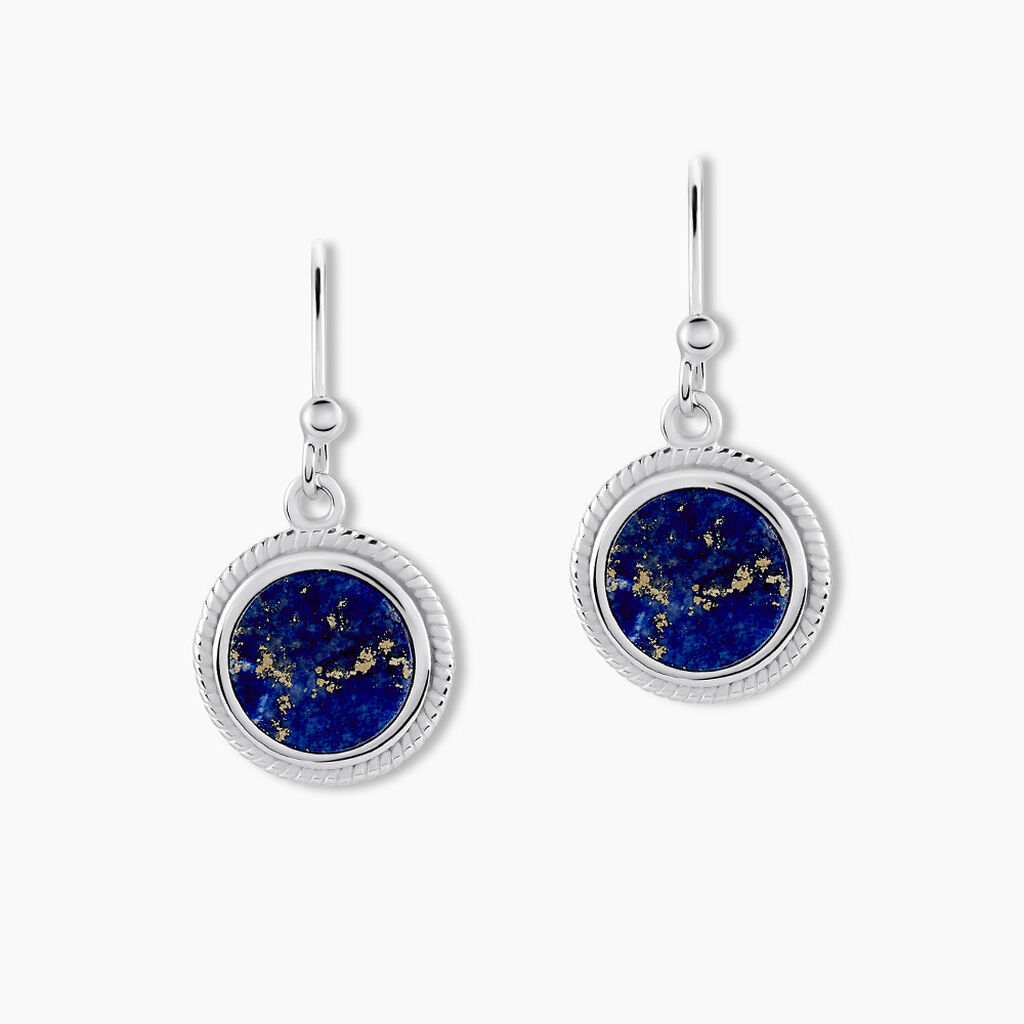 Boucles D'oreilles Argent Zea Lapis Lazulis - Boucles d'oreilles fantaisie Femme | Histoire d’Or