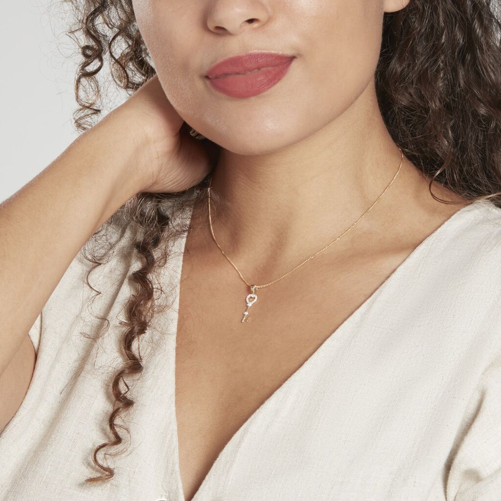 Pendentif Gatiane Or Jaune Oxyde De Zirconium - Pendentifs Femme | Histoire d’Or