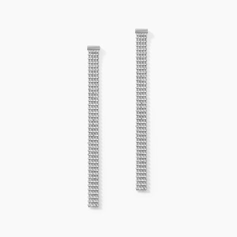 Boucles D'oreilles Pendantes Kelline Argent Blanc - Boucles d'oreilles fantaisie Femme | Histoire d’Or