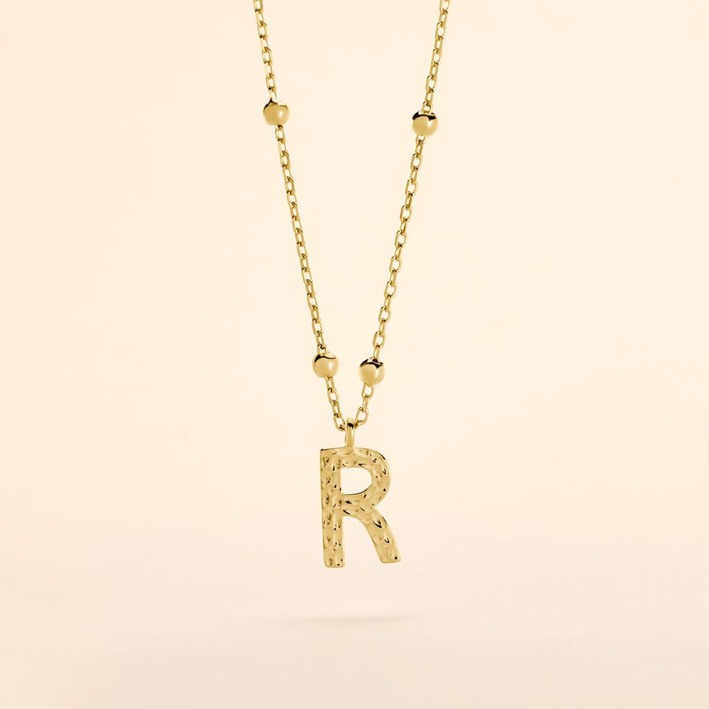 Collier Plaqu&eacute; Or Jaune Lettra - Bijoux sans pierre Femme | Histoire d&rsquo;Or