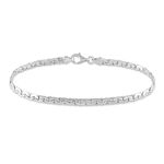 Bracelet Ivy Maille Haricot Or Blanc - Bracelets cha&icirc;ne Femme | Histoire d&rsquo;Or