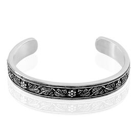 Bracelet Jonc Ouvert Acier Vieillit Walfroy - Bracelets fantaisie Homme | Histoire d’Or