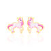 Boucles D'oreilles Puces Fantasila Cheval Or Jaune - Clous d'oreilles Enfant | Histoire d’Or