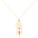 Collier Marion Attrape Reve Plumes Or Jaune - Colliers Enfant | Histoire d&rsquo;Or