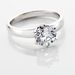 Bague Solitaire Natalia Or Blanc Diamant Synthetique - Bagues solitaires Femme | Histoire d’Or