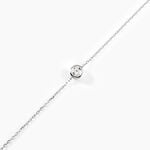 Bracelet Columbine Or Blanc Oxyde De Zirconium Blanc - Bracelets Femme | Histoire d&rsquo;Or