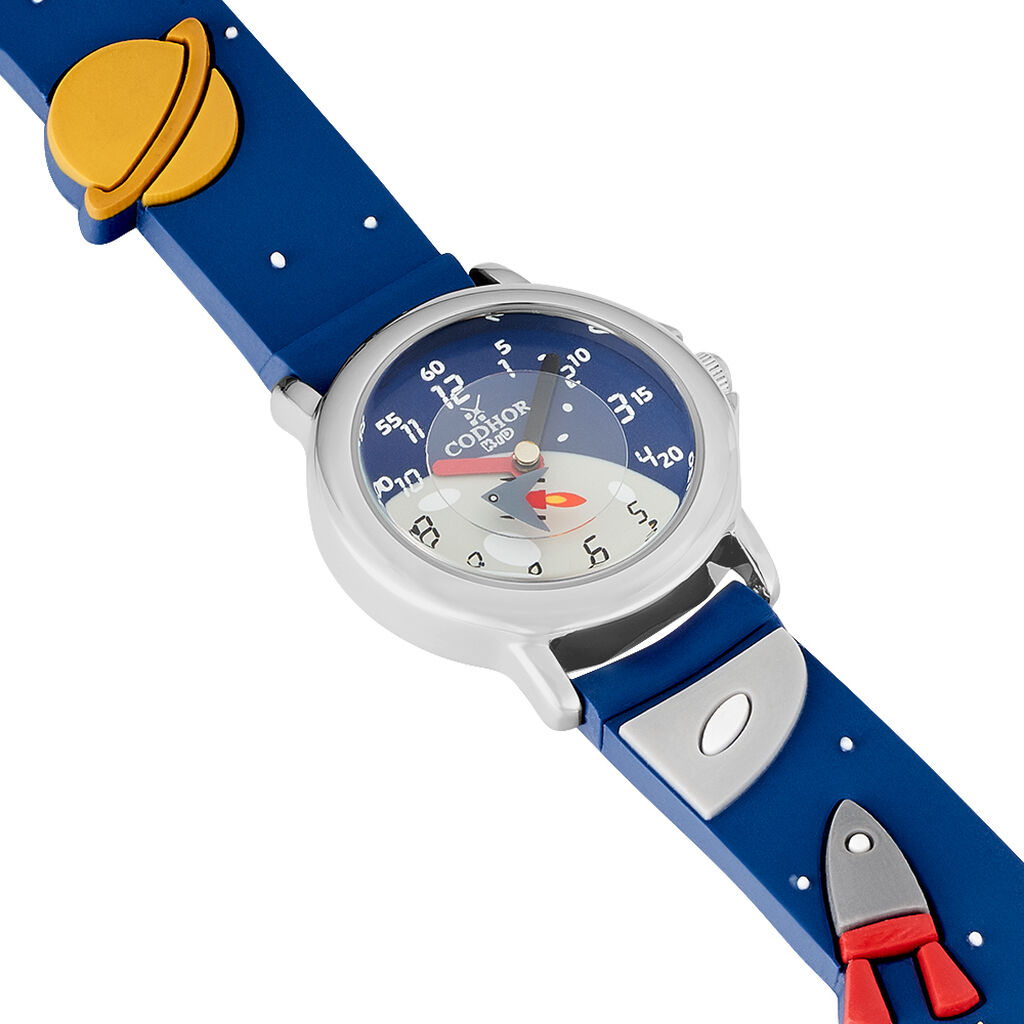 Montre Upp Planete Blanc Et Bleu - Montres Enfant | Histoire d&rsquo;Or