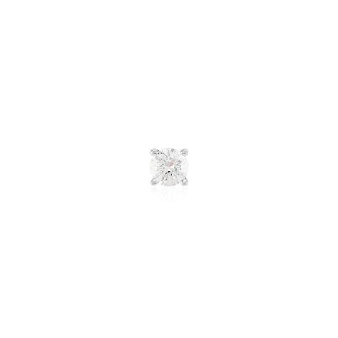 Boucle D'oreille Puce Unitaire Victoria Or Blanc Diamant - Clous d'oreilles Famille | Histoire d’Or