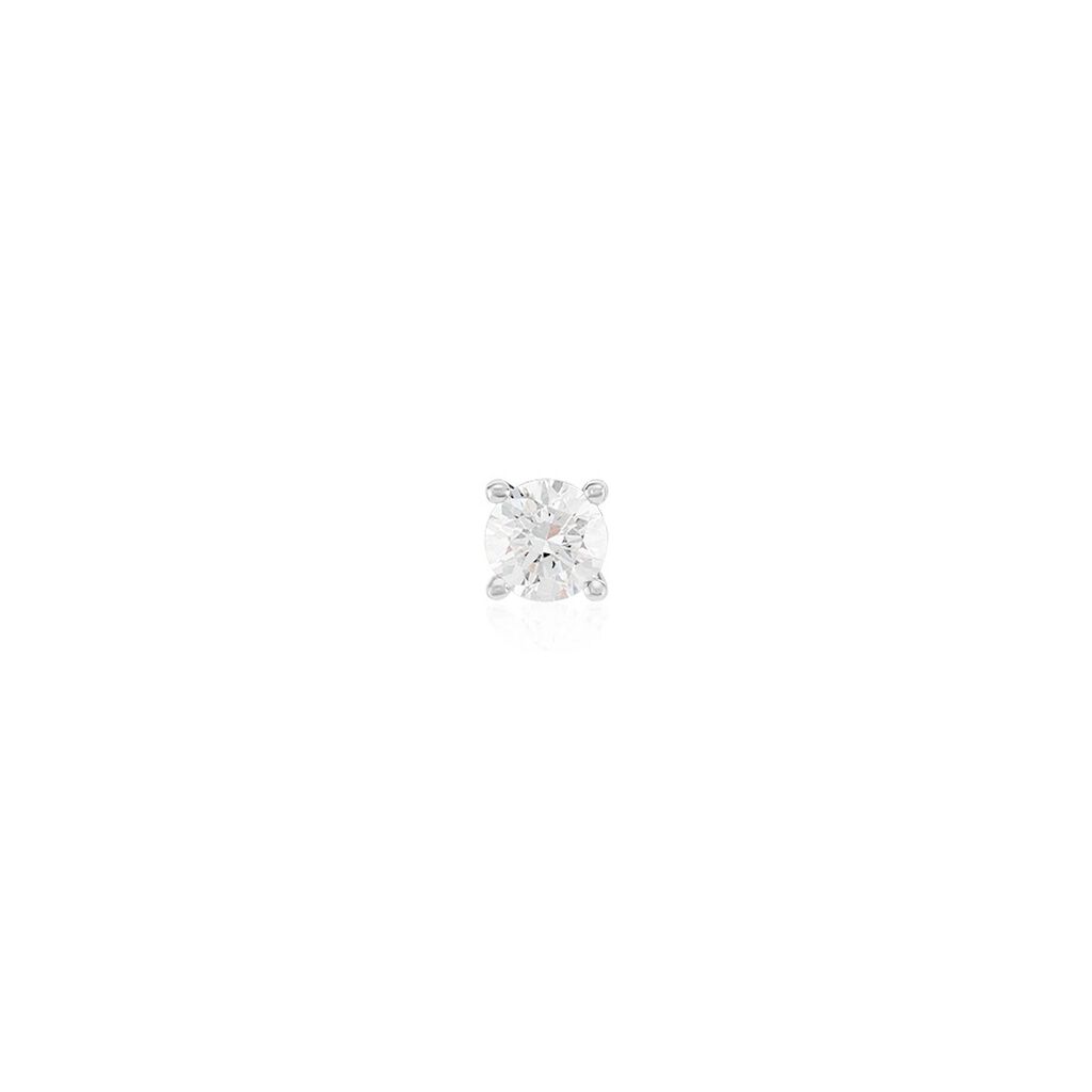 Boucle D'oreille Puce Unitaire Victoria Or Blanc Diamant