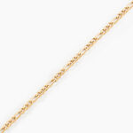 Bracelet Or Jaune Cam&eacute;o Maille Altern&eacute;e 1/3 - Bracelets cha&icirc;ne Femme | Histoire d&rsquo;Or