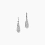 Boucles D'oreilles Puces Celine Or Blanc Diamant - Boucles d'oreilles pendantes Femme | Histoire d&rsquo;Or