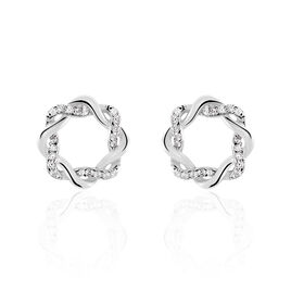 Boucles D'oreilles Pendantes Calandra Argent Blanc Oxyde De Zirconium - Boucles d'oreilles fantaisie Femme | Histoire d’Or