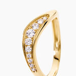 Bague Sunset Riviera Argent Dor&eacute; A L'Or 750/1000 Oxyde De Zirconium - Bagues avec pierre Femme | Histoire d&rsquo;Or